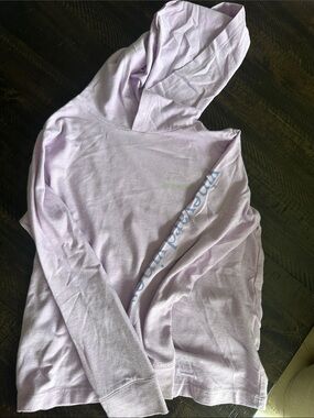 Vineyard Vines Kids Light Lavender Hoodie Shirt with Blue Logo